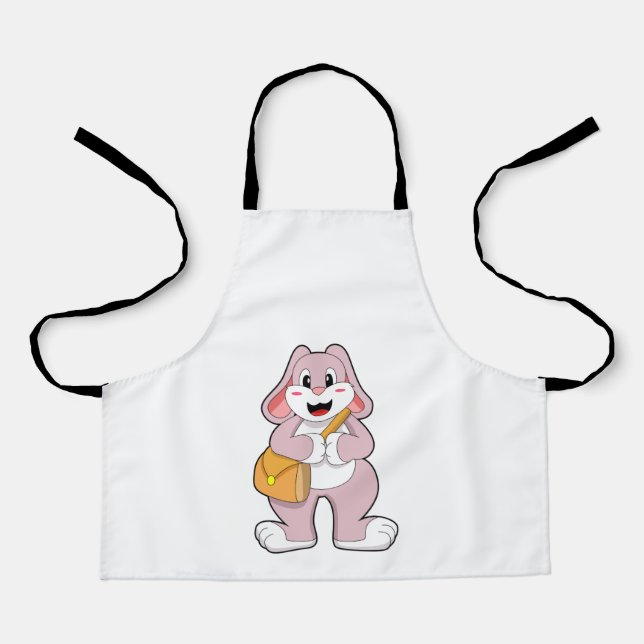 Tablier Lapin comme randonneur avec sac (Recto)