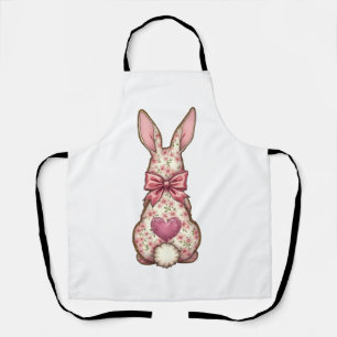 Tablier Lapin de coton floral Coquette Lapin de fond Rabbi