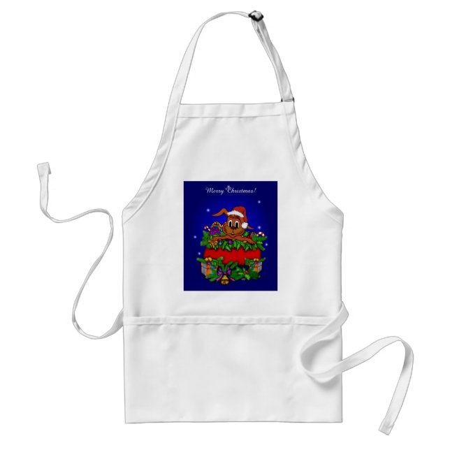 Tablier Lapin de Noël (Devant)