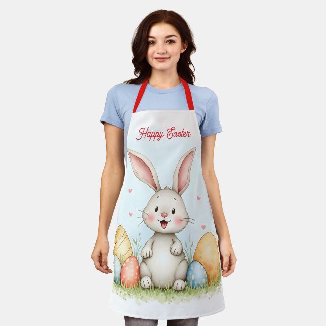 Tablier Lapin de Pâques mignon et collection tendance d'œu (Porté)