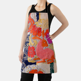 Tablier Lapin et eau courante, design japonais