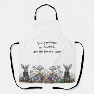 Tablier Lapin Mystique avec Champignons