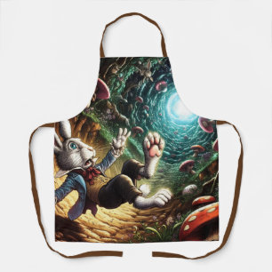 Tablier Lapin Panique Tombant Dans Le Trou Du Lapin