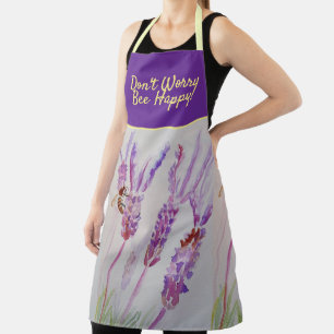 Tablier L'art floral violet de lavande ne vous inquiétez p