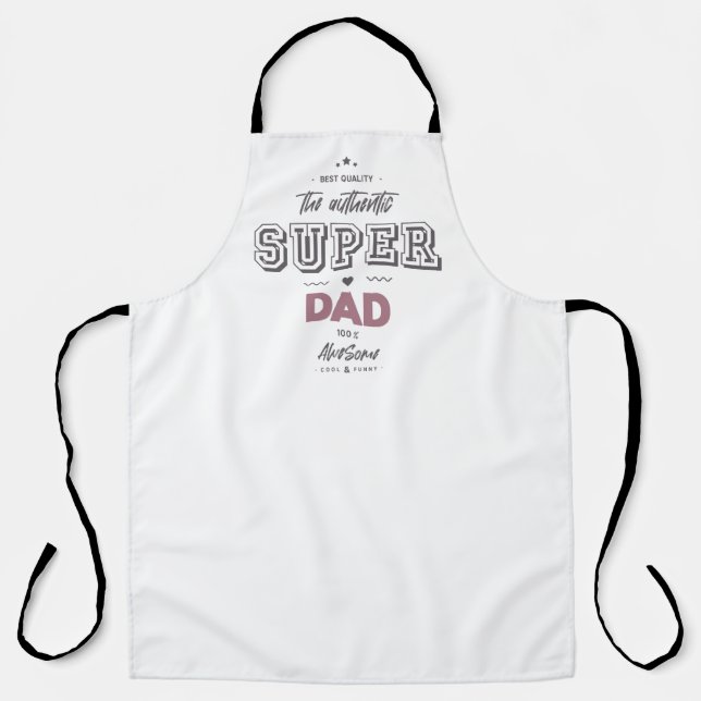 Tablier L'authentique super papa (Recto)