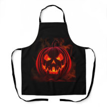 Lava Glow Pumpkin Halloween Apron