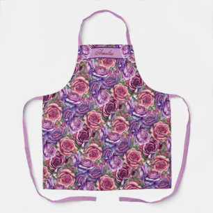 Tablier Lavande & Violet Lit Rose