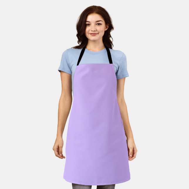 Tablier Lave violette couleur solide (Porté)