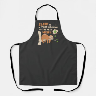 Tablier Lazybone Sloth qui aime manger et délicieux repas