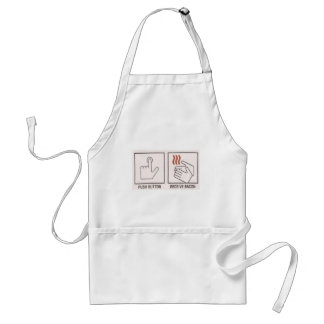 Tablier Le bouton poussoir, reçoivent le lard