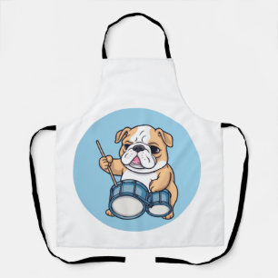 Tablier Le Bulldog qui Tambourine Rythmes et Bulldog Groov