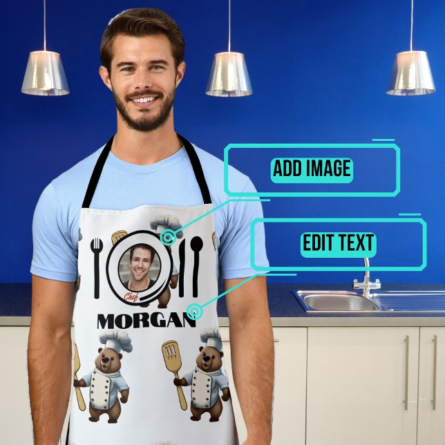 Tablier Le chef ours (We put a lot of thought into this fun design to brighten up your cooking and chores.)