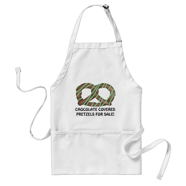 Tablier Le chocolat a couvert des bretzels à vendre ! (Devant)