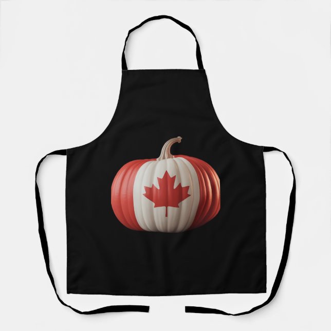 Tablier Le Citrouille du drapeau canadien Maple Leaf remer (Recto)