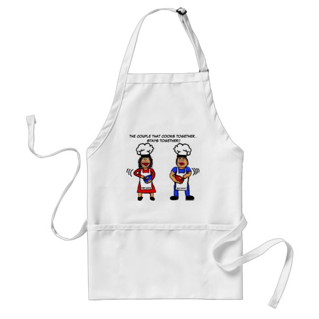Tablier Le couple qui cuisine ensemble (Devant)