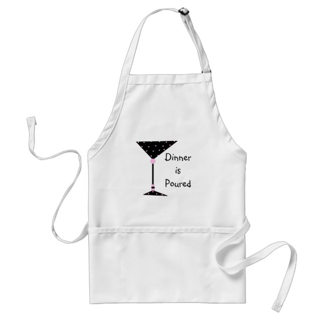 Tablier Le "dîner est" Martini versé a personnalisé le (Devant)