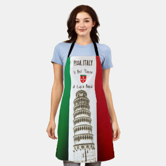 Tablier Le Drapeau Italien et la Tour de Pise