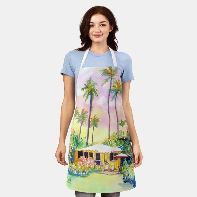 Tablier Le gîte de Kauai jaune (Porté)