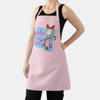 Tablier Le Grinch | Cindy-Lou Who - Canne de bonbon