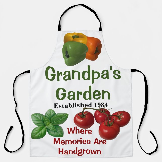 Tablier Le jardin de papy (Recto)