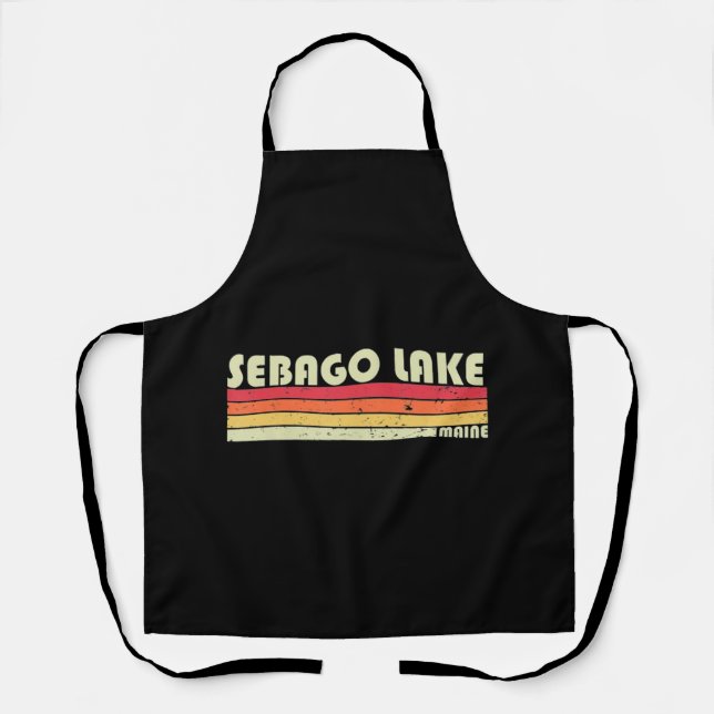Tablier LE LAC DE SEBAGO MAINE Pêche Camping (Recto)