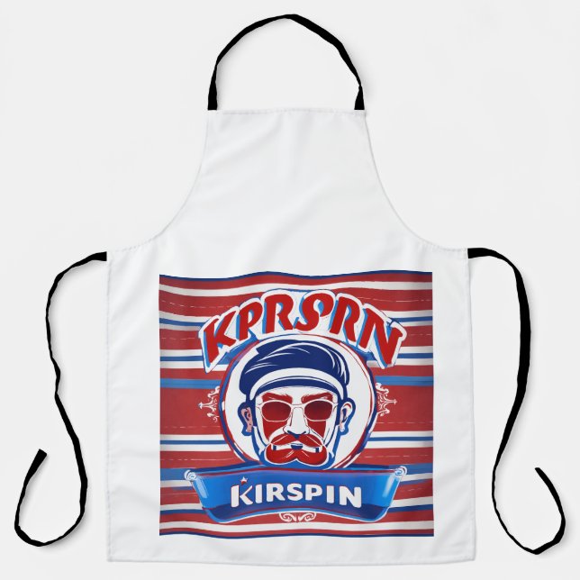 Tablier le mot krispin comme logo (Recto)
