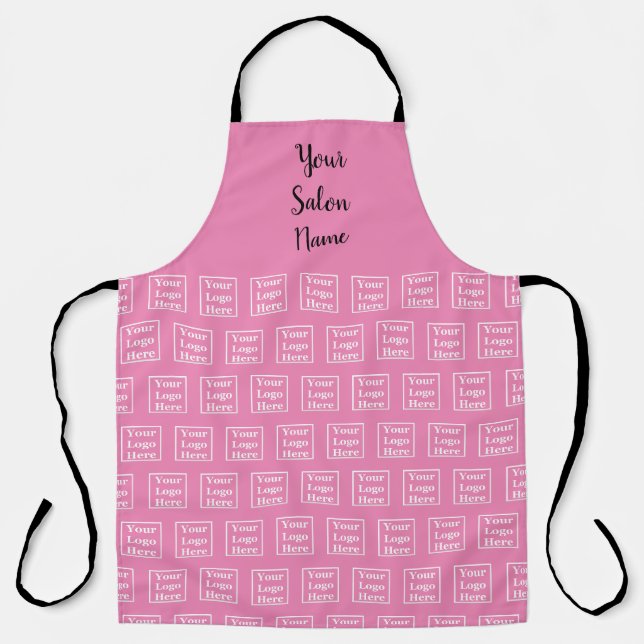 Tablier Le nom du salon rose business et votre logo ici (Recto)