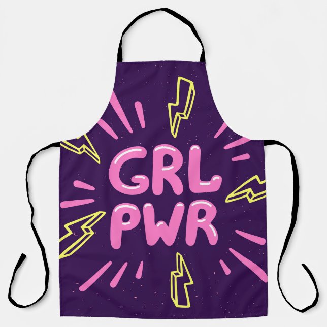 Tablier Le slogan féministe "Girl power", arrière - plan v (Recto)