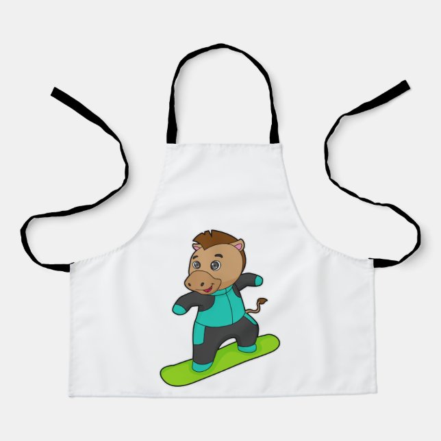 Tablier Le snowboarder de Horse (Recto)