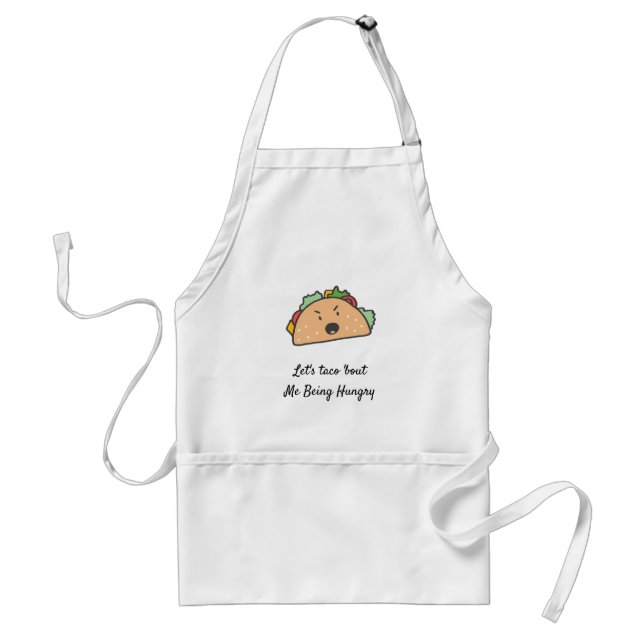 Tablier Le texte personnalisé Angry Taco à deux lignes (Devant)