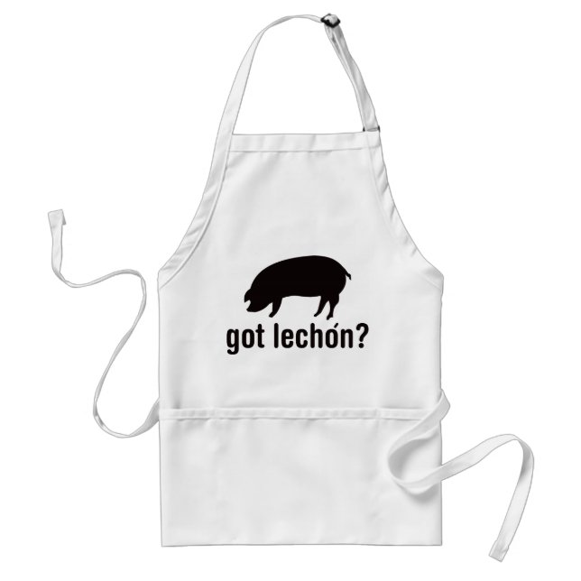 Tablier Lechon obtenu - noir de base (Devant)