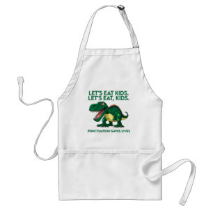 Tablier Leçon de grammaire de dinosaure drôle