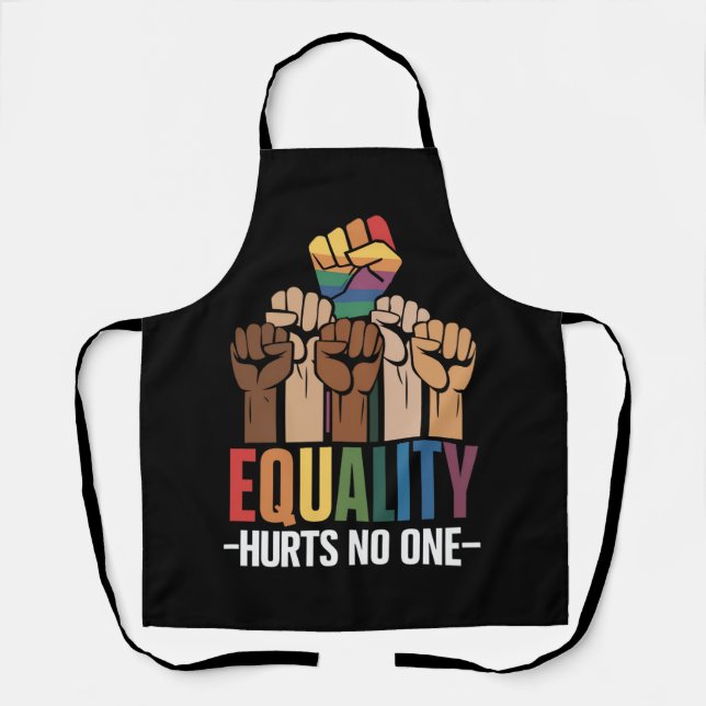 Tablier L'égalité ne fait pas mal à personne LGBTQ Pride D (Recto)