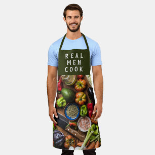 Tablier Légumes frais Véritables Hommes Cuisiner