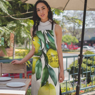 Tablier Lemon Tree Squeeze the Day Custom Text