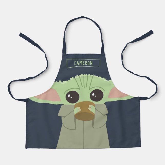 Tablier L'Enfant | Tenant une tasse (Recto)