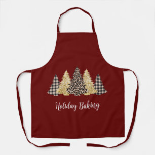 Tablier Leopard Cheetah Buffalo Plaid Christmas Trees