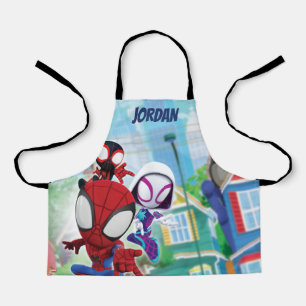 Tablier L'équipe Spidey se balançant à travers la ville
