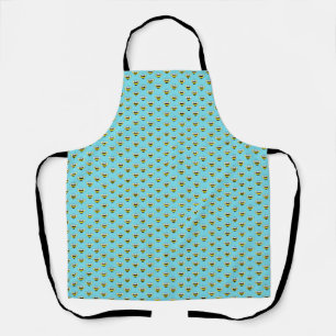 Tablier Les abeilles sur Turquoise Personnaliser