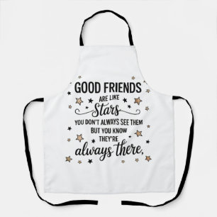 Tablier Les bons amis sont comme des étoiles Citation Insp