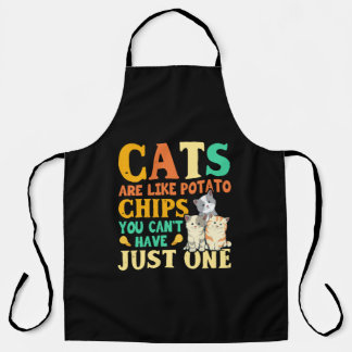 Tablier Les chats sont comme des chips de pommes de terre 