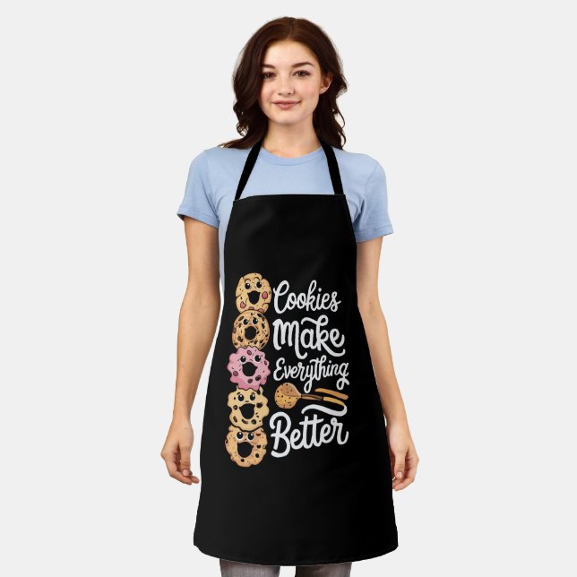 Tablier Les cookies rendent tout mieux drôle Noël (Porté)