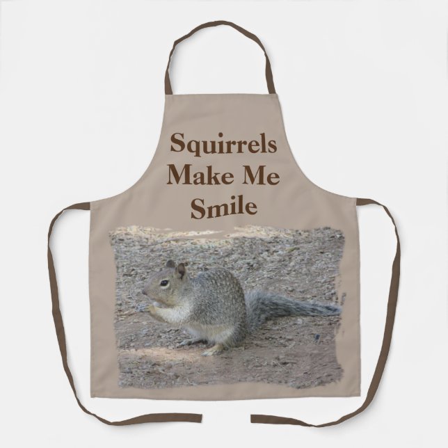 Tablier Les écureuils me font sourire Petit animal de forê (Recto)