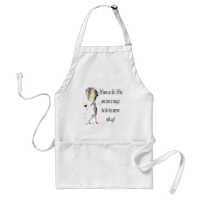 Tablier Les femmes sont comme le vin, cadeaux (Devant)