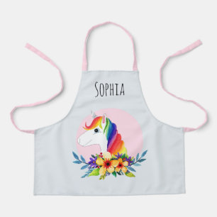 Tablier Les filles adorent l'aquarelle Magique rose Unicor