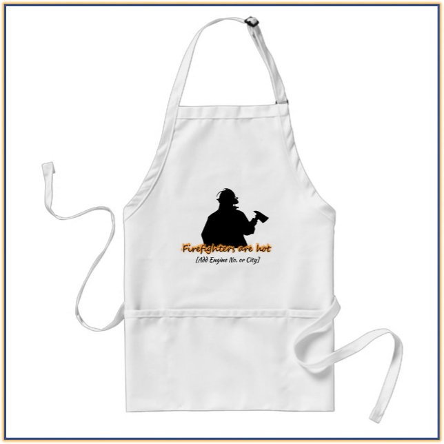 Tablier Les Jolies Pompiers Sont Des Pierres Chaudes (Bookmark my store! https://www.zazzle.com/store/capricepetit)