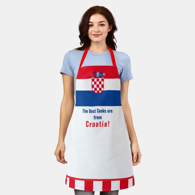 Tablier Les meilleurs cuisiniers viennent de Croatie ! Adu (Porté)
