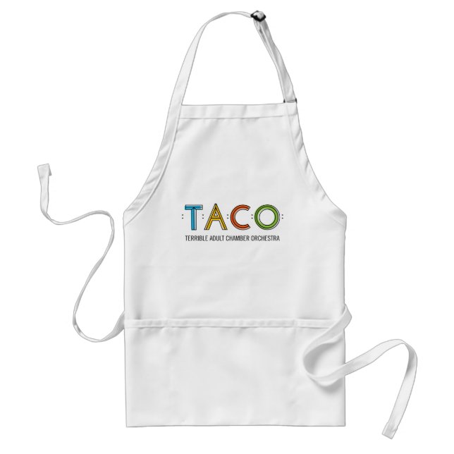 Tablier Les musiciens de TACO adorent jouer en cuisine aus (Devant)