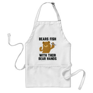 Tablier Les ours pêchent avec leurs mains d'ours