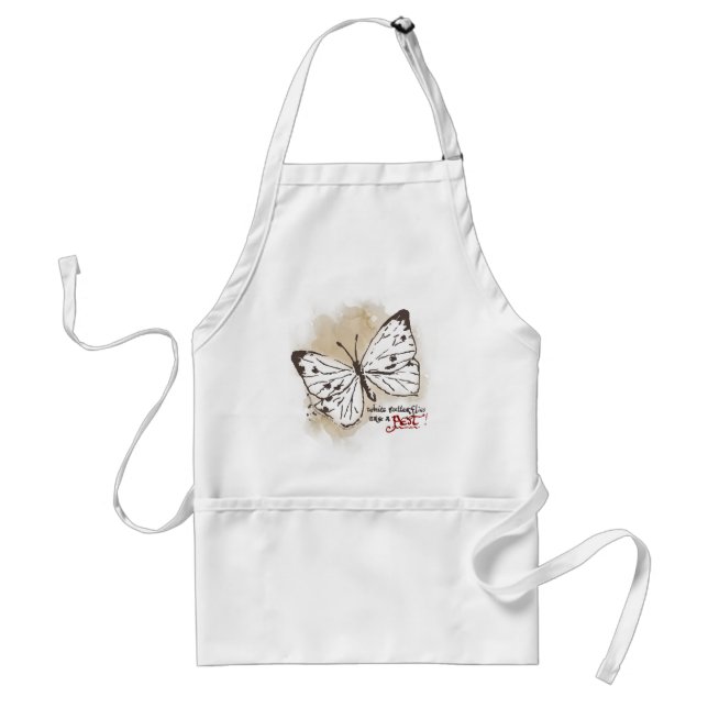 Tablier Les papillons blancs sont un animal nuisible (Devant)